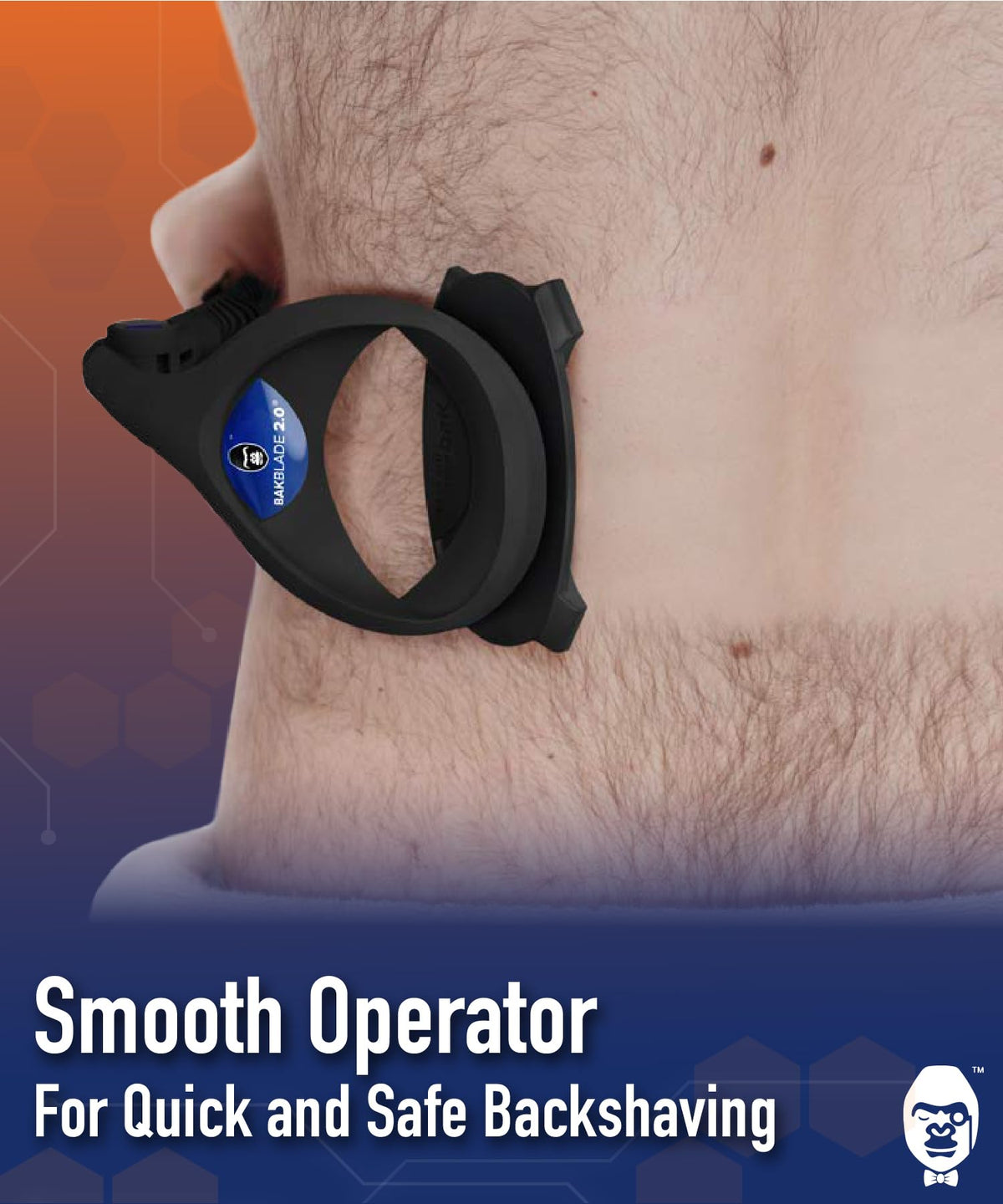 BAKBLADE cartridge close-up highlighting Dryglide safety blade design for smoother shaves