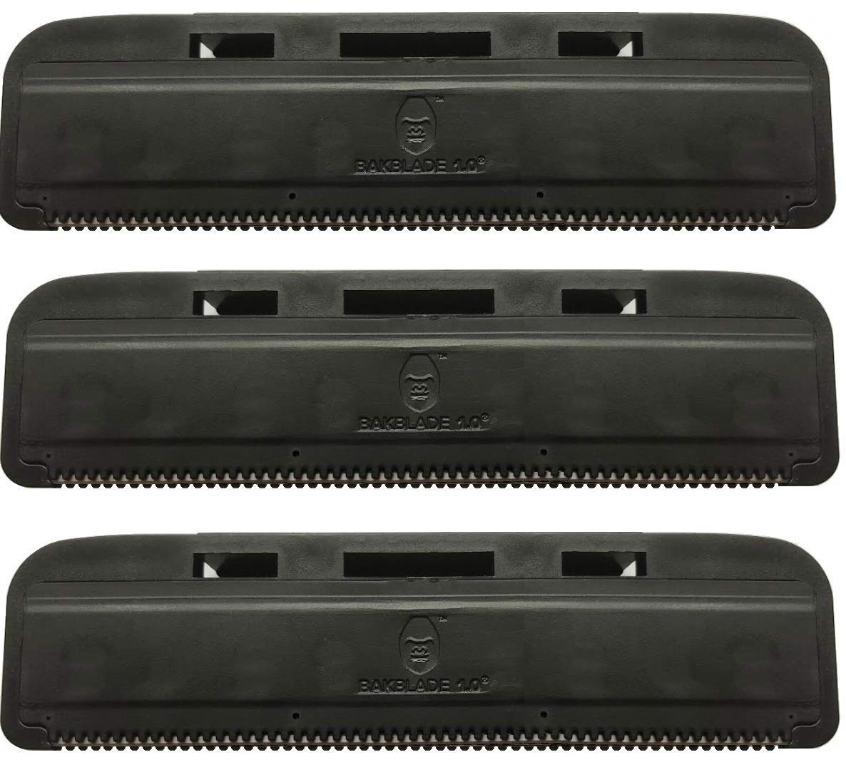 baKblade cartridges on bathroom counter illustrating wet or dry shaving convenience