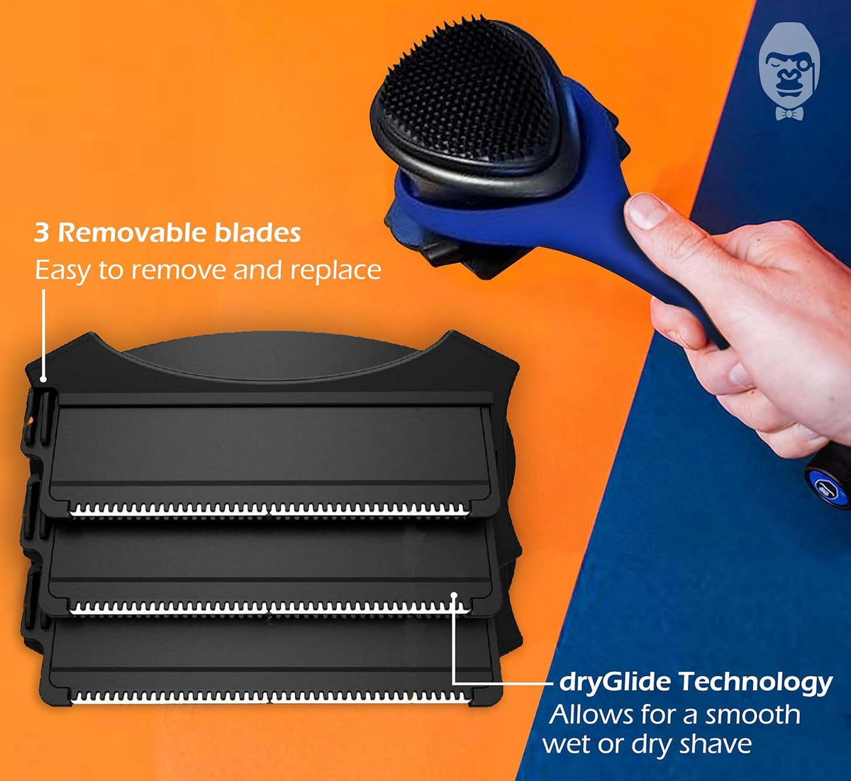 BAKBLADE used in shower demonstrating waterproof design and smooth shave