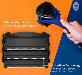 BAKBLADE used in shower demonstrating waterproof design and smooth shave