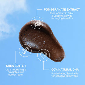 BALI BODY tan on face and neck illustrating natural olive-toned finish benefit