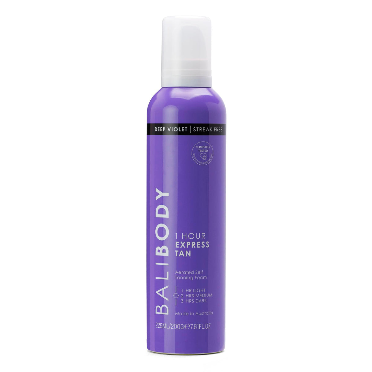 BALI BODY front packaging of Deep Violet 1 Hour Express for quick bronzing