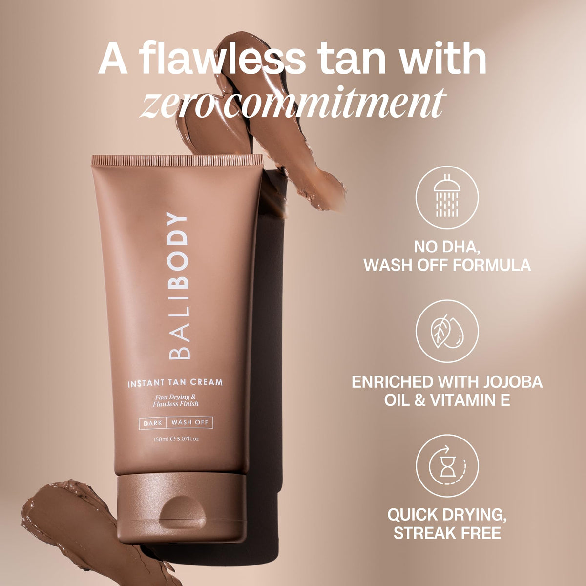 BALI BODY tube beside hand for size comparison and travel-friendly benefit