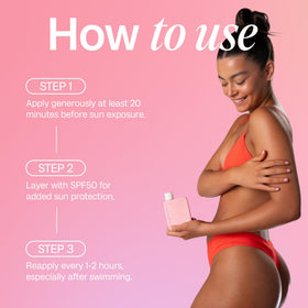 BALI BODY bottle in beach bag illustrating summer-ready fragrance and nourishment