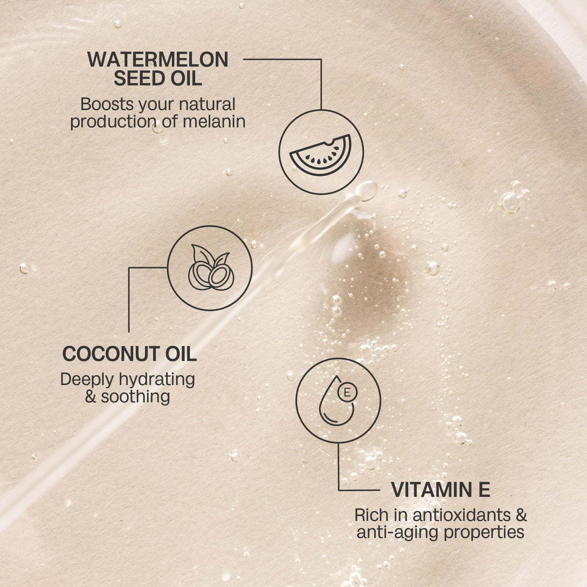 BALI BODY oil on skin showing hydration and bronzing effect
