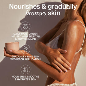 Bali Body next to a ruler showing 200 ml size for lasting use