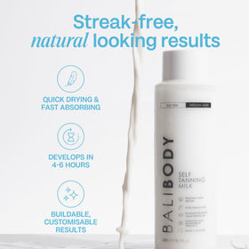 BALI BODY closeup label highlighting active ingredients and skincare benefit