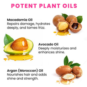 Bali Secret applying serum to hair with hands to reduce frizz