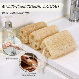 Balifeel loofah in shower creating lather for smoother skin benefit