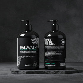 Ballsy in-shower use with water rinsing for full-body cleanliness benefit