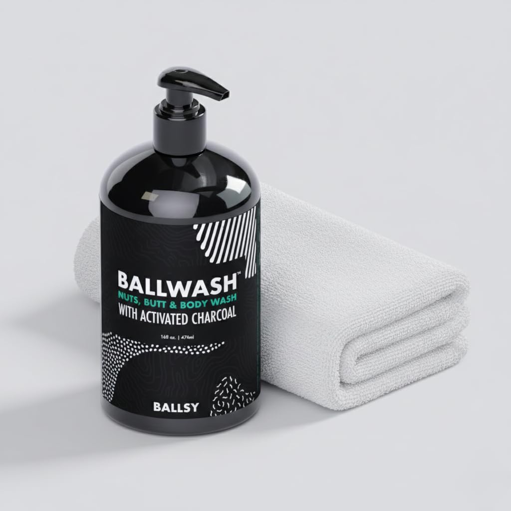 Ballsy intimate care demonstration indicating gentle cleansing benefit