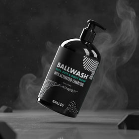 Ballsy size comparison with 16 oz bottle showing value and longevity benefit