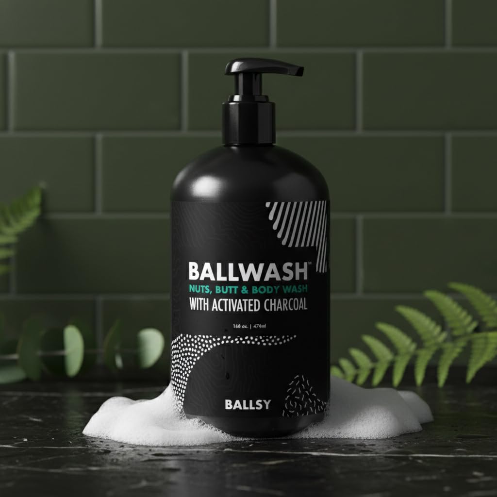 Ballsy lather close-up highlighting charcoal texture and deep clean benefit