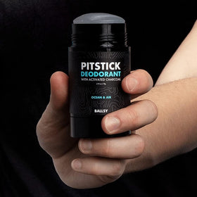 Ballsy Pitstick application close-up demonstrating smooth glide and comfort