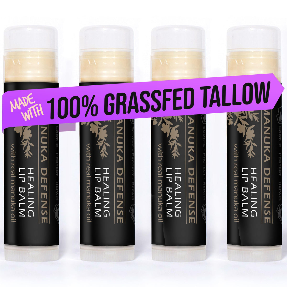 BALM OF GILEAD front packaging showing four travel tubes and protective benefits