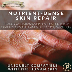 BALM OF GILEAD ingredients display of oils showing nutrient-rich formulation