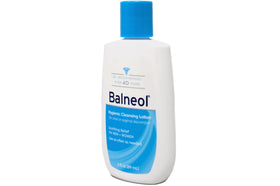 Balneol bottle next to common items for scale, Balneol highlights convenient travel size