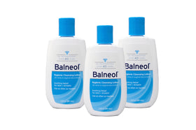 Balneol front packaging showing 3 oz bottle and label, clear brand recognition and ease