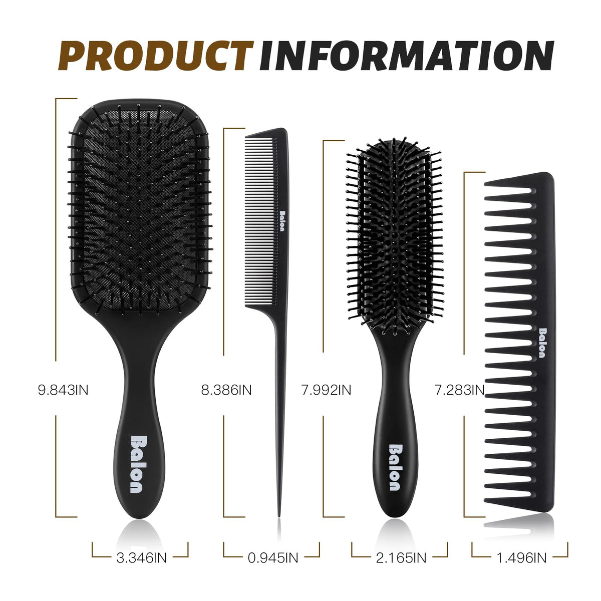 BALON brushes held in hand for scale, compact and travel-friendly kit