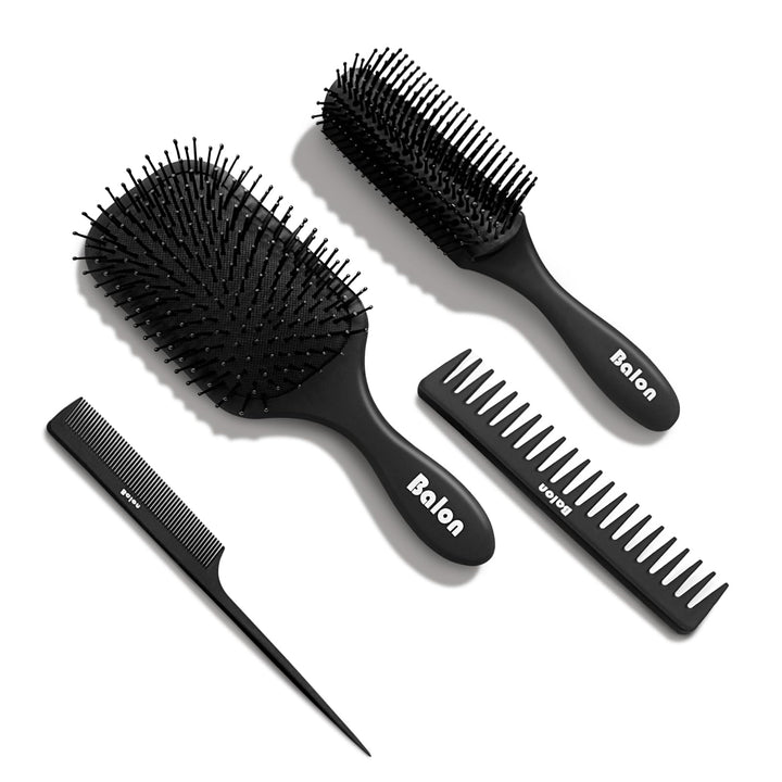 BALON front view of brush set, shows complete kit and storage convenience
