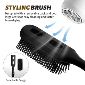 BALON paddle brush cushion close-up, gentle detangling without pulling