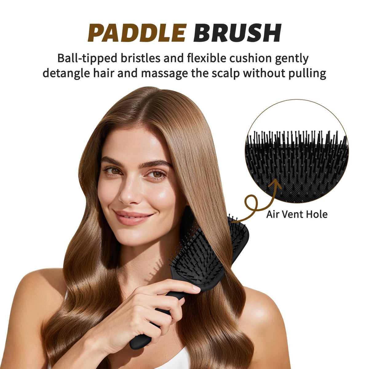 BALON styling brush side profile, ideal for smoothing and blow-drying