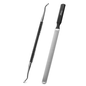 BALUCA front view of metal toenail file showing robust design and durability