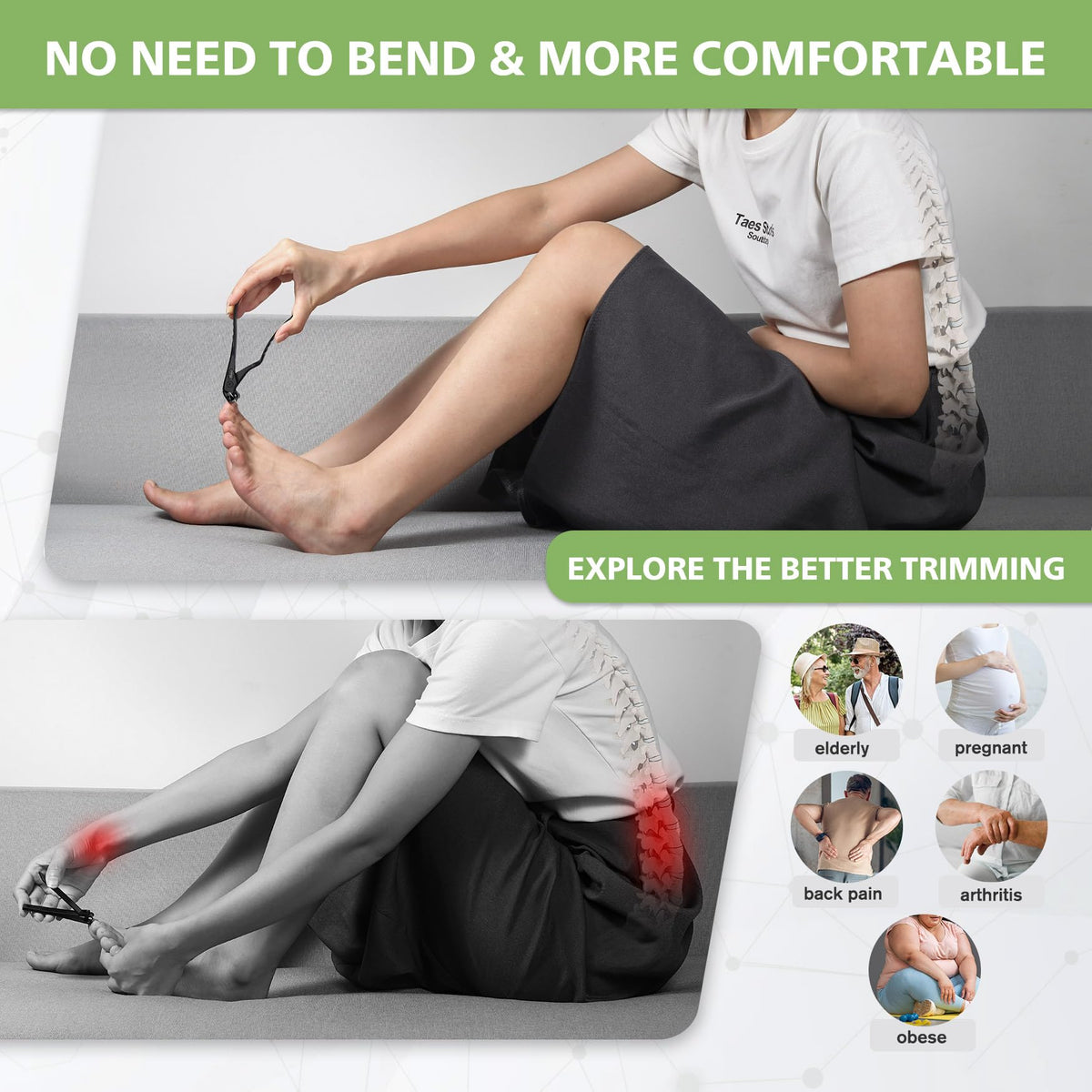 Baluca long handle close-up demonstrating ergonomic non-slip grip and comfort
