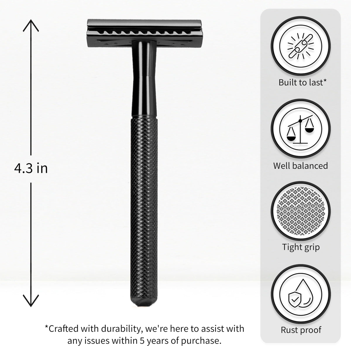 Bambaw handle close-up metal texture for comfortable secure grip
