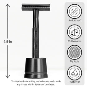 bambaw razor head close-up showing blade seat and precise angle benefit