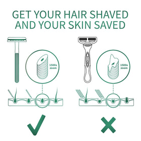 Bambaw razor held in hand for size and balance, illustrating control benefit
