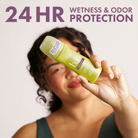 Ban clear rollerball detail highlighting invisible finish to protect clothing