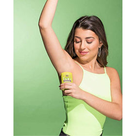 Ban deodorant in travel bag and gym setting highlighting portable convenience