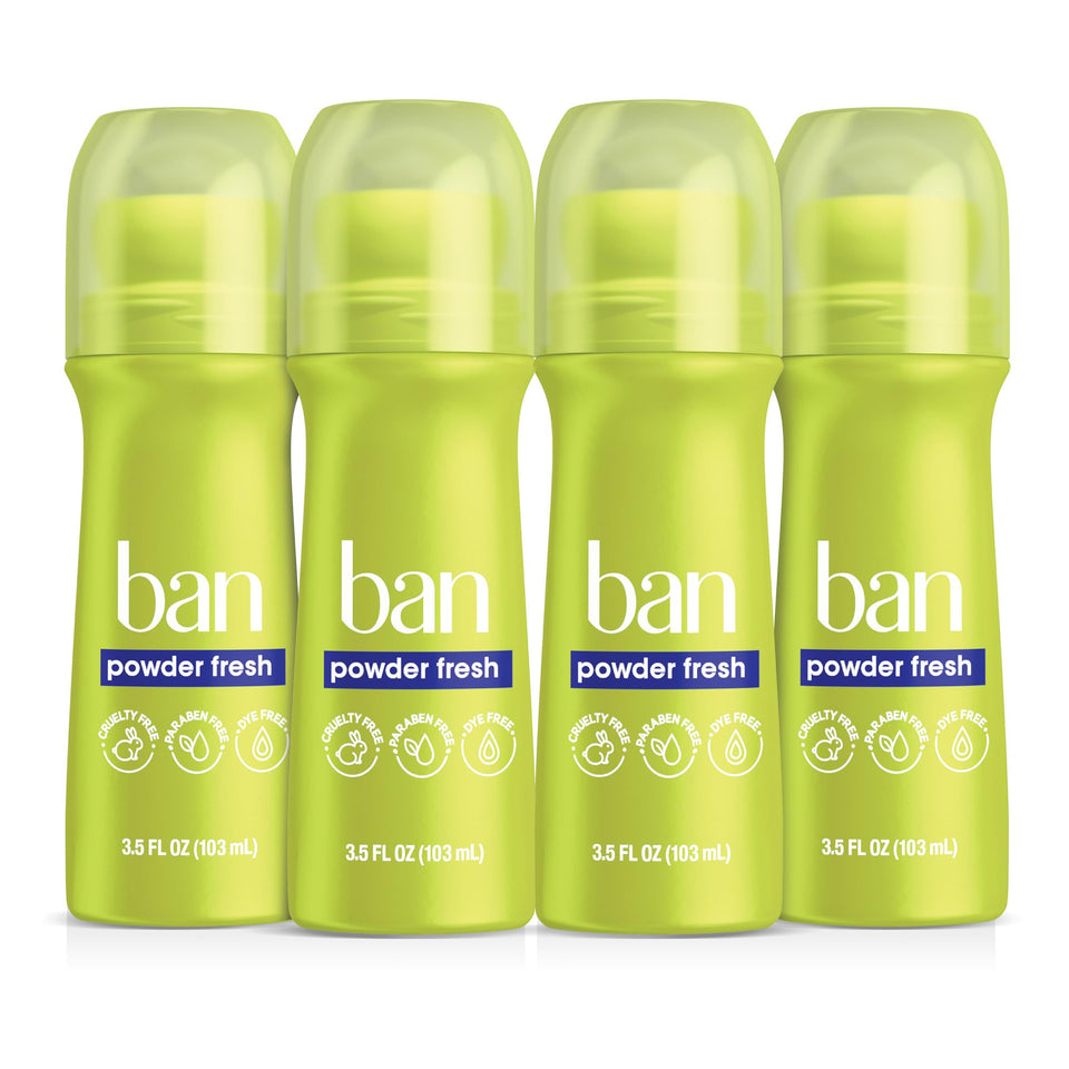 Ban roll-on front packaging showing clear label and size benefits