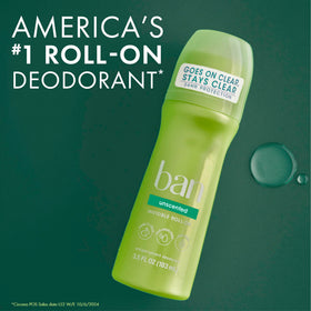Ban applying roll-on underarm demonstrating targeted protection