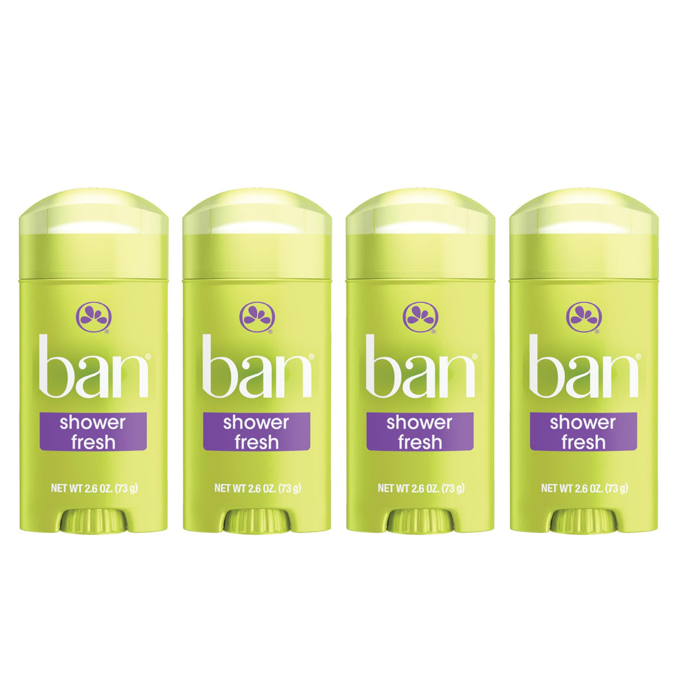 Ban Shower Fresh front packaging showing clear stick and branding for confident freshness