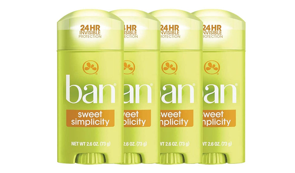 Ban Sweet Simplicity front packaging showing clear solid and scent branding for confidence