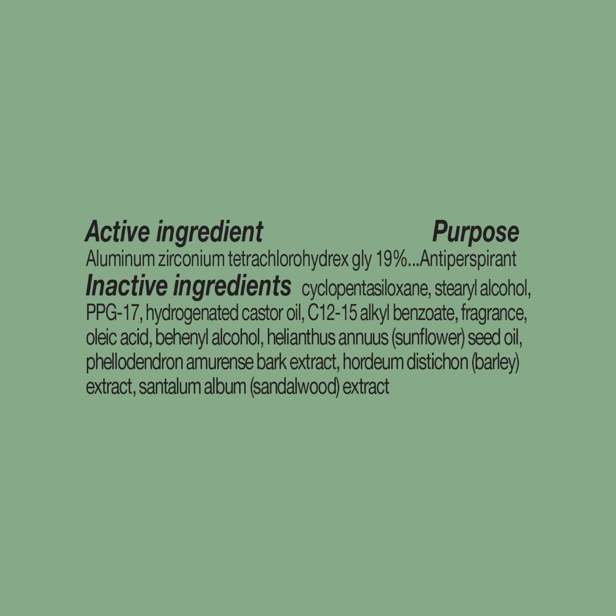 Ban Sweet Simplicity applied to underarm demonstrating dry feeling and odor control