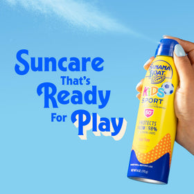 Banana Boat clear mist on arm detail showing lightweight, non‑sticky finish