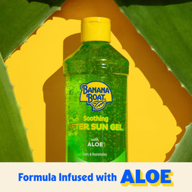 Banana Boat close-up of translucent aloe gel texture for fast absorption