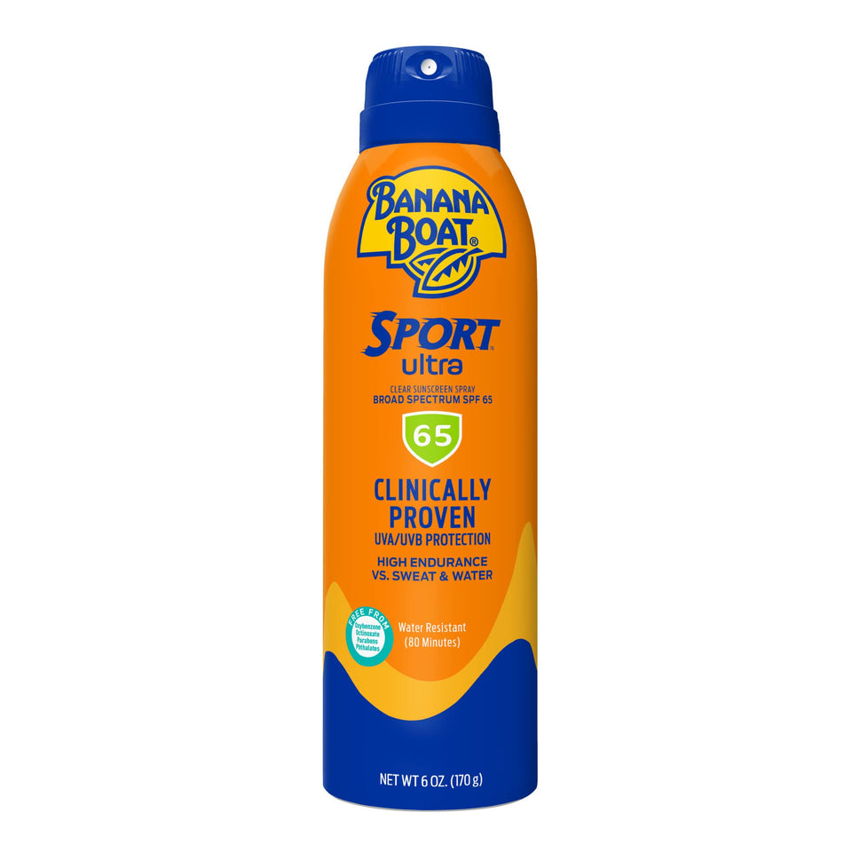 Banana Boat front packaging showing SPF 65 and water-resistant benefit