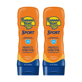 Banana Boat front packaging showing SPF 30 protection and active use benefits