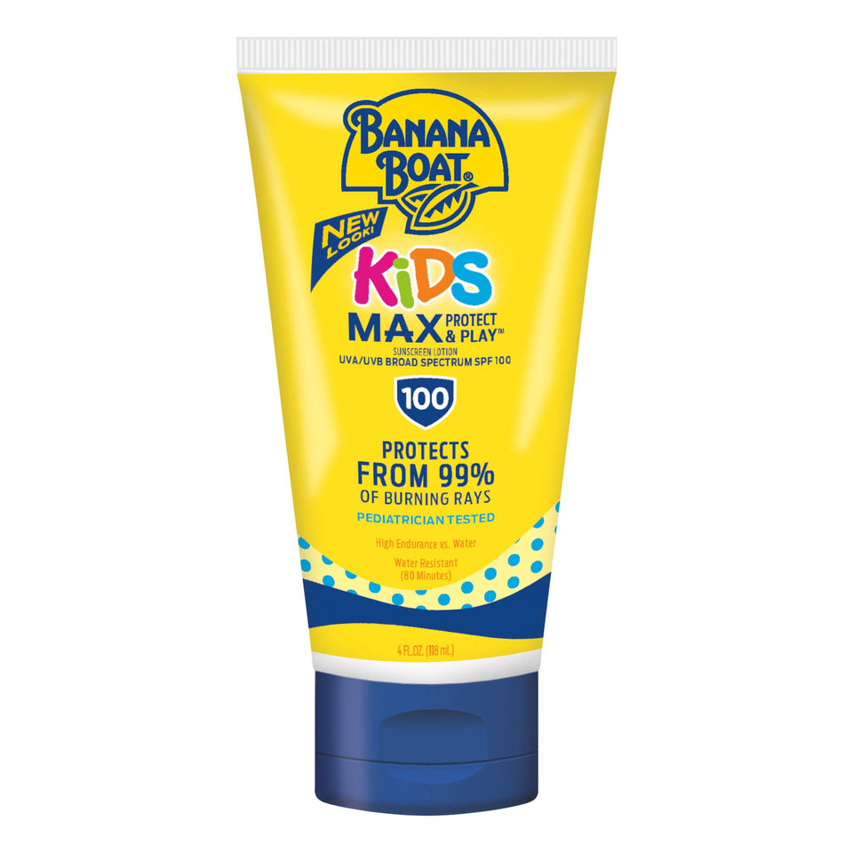 Banana Boat front packaging showing SPF 100 and benefits