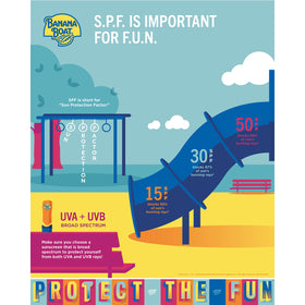 Banana Boat product label visible to highlight SPF 30 broad-spectrum features