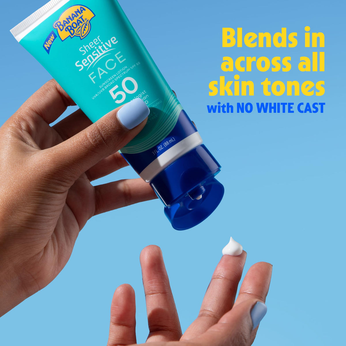 Banana Boat label close-up highlighting SPF 50 broad-spectrum protection