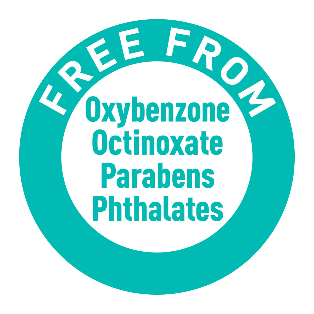 Banana Boat label close-up highlighting oxybenzone-free ingredient benefit