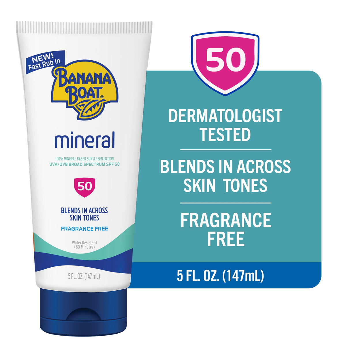 Banana Boat open cap dispensing lotion for easy, controlled application
