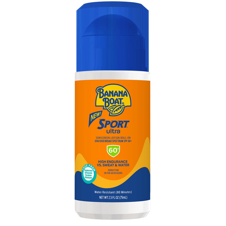 Banana Boat front packaging showing SPF 60 and travel size benefit