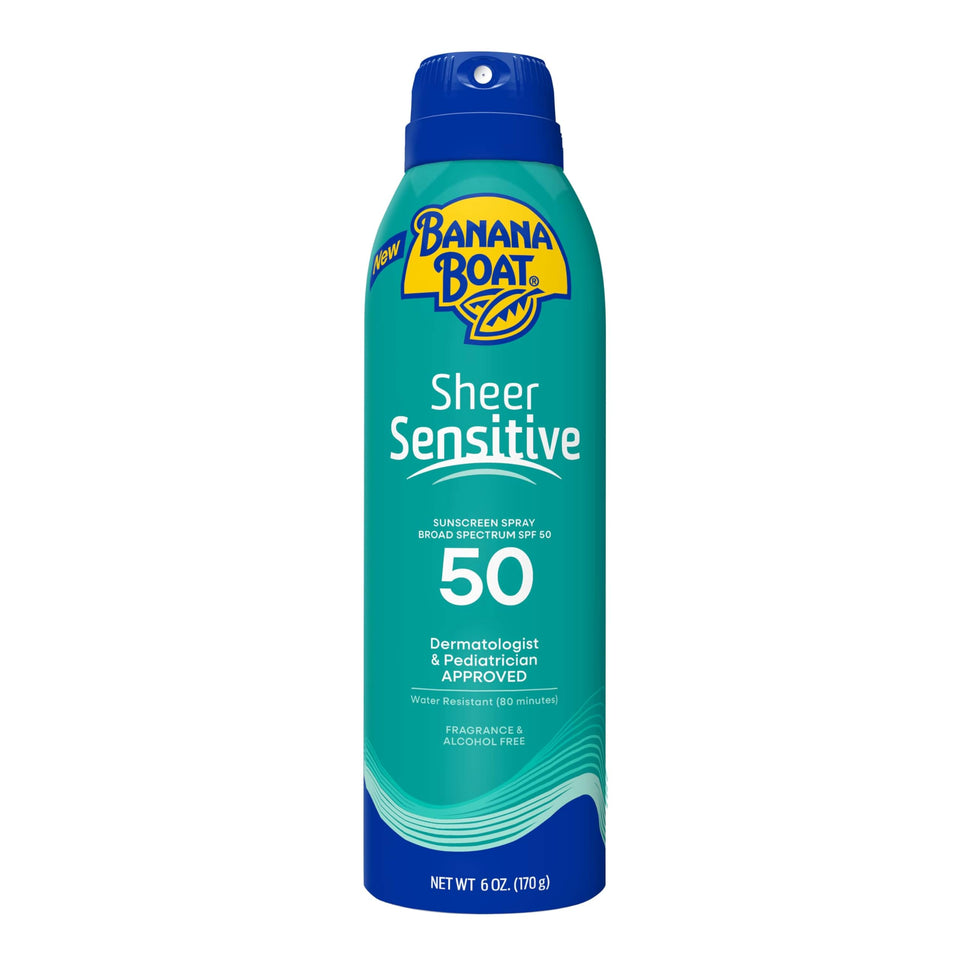 Banana Boat front packaging showing SPF 50 and benefits