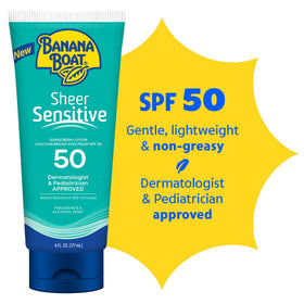 Banana Boat lotion texture close-up highlighting lightweight absorption